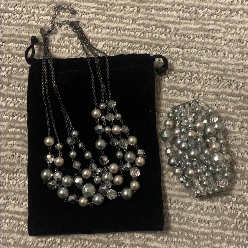 Lia Sophia multilayered necklace & bracelet